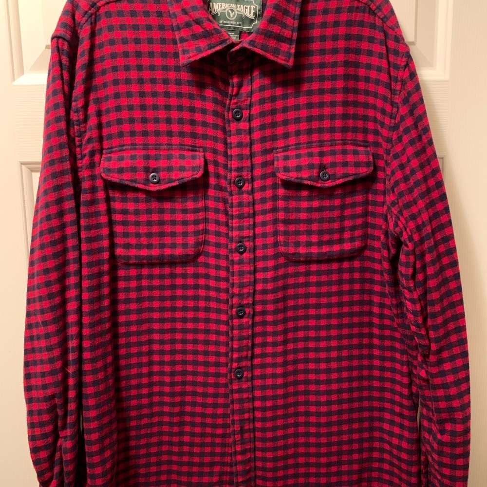Men’s Flannel Button-Up Shirt